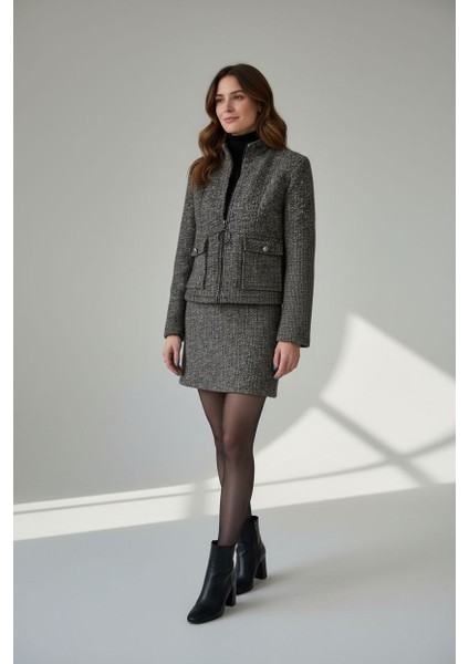 Zarif ve Şık Kadın Kaşe Ceket – Kışlık Elegant Tasarım