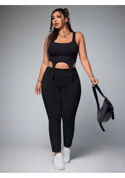 Kadın Denim Pantolon Büyük Beden fırsatları