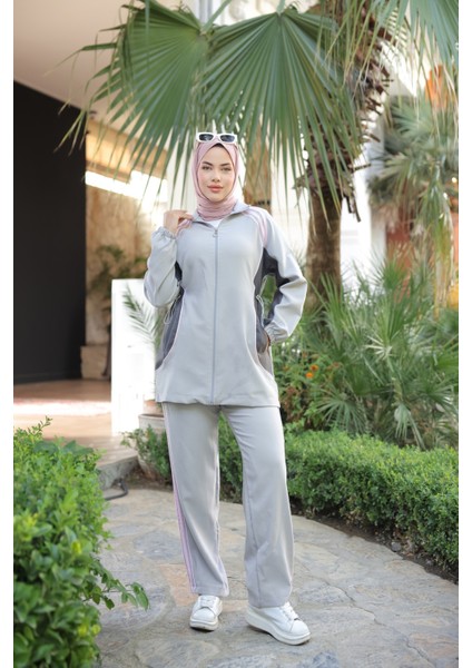 Kadın Tesettür Eşofman Takımı Fermuarlı Alt Üst Eşofman Takımı 499 modelleri