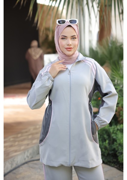 Kadın Tesettür Eşofman Takımı Fermuarlı Alt Üst Eşofman Takımı 499 indirimleri