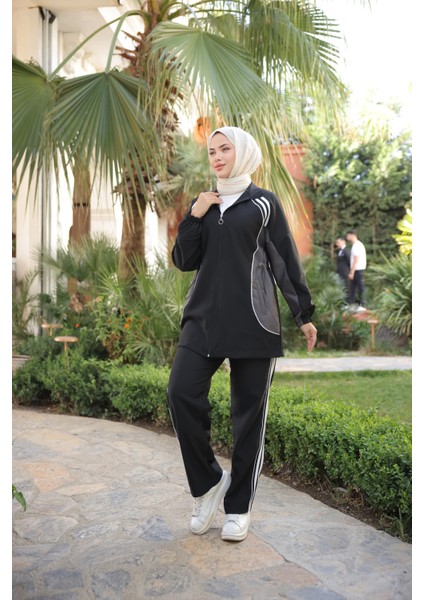 Kadın Tesettür Eşofman Takımı Fermuarlı Alt Üst Eşofman Takımı 499 fiyatları