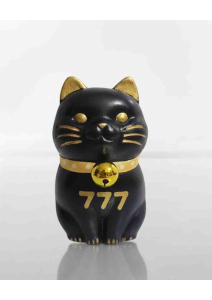 Maneki-Neko 777 Şans ve Bereket Lüx Dekoratif Kedi Heykeli