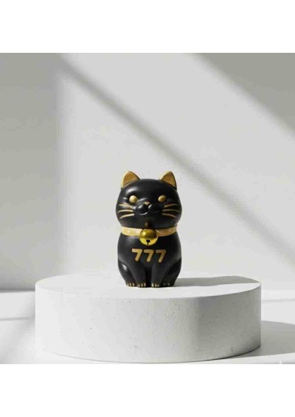 Maneki-Neko 777 Şans ve Bereket Lüx Dekoratif Kedi Heykeli modelleri