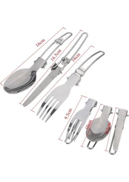 Piknik ve Dağcılık Için Açık Alan Yemek Pişirme Seti, Katlanır Çatal Kaşık Bıçak Takımı modelleri