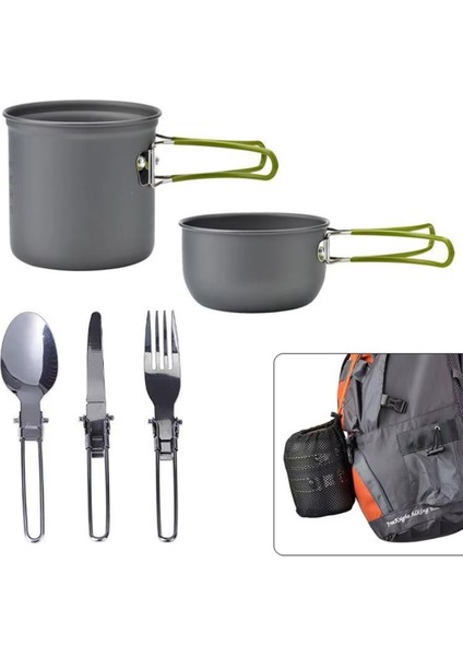 Piknik ve Dağcılık Için Açık Alan Yemek Pişirme Seti, Katlanır Çatal Kaşık Bıçak Takımı fırsatları
