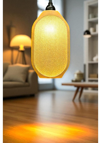 Modern Sarkıt Tekli Kovan Avize Serisi ( 23X27 cm ) Salon Mutfak Oturma Odası Cafe Bar