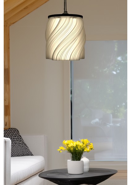 Modern Sarkıt Tekli Avize Krema Serisi ( 23X27 cm )Salon Mutfak Oturma Odası Cafe Bar fırsatları