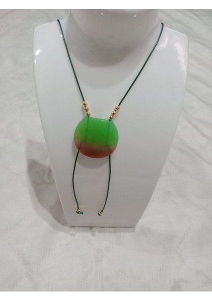 Deri Ipliyeşil Kolye