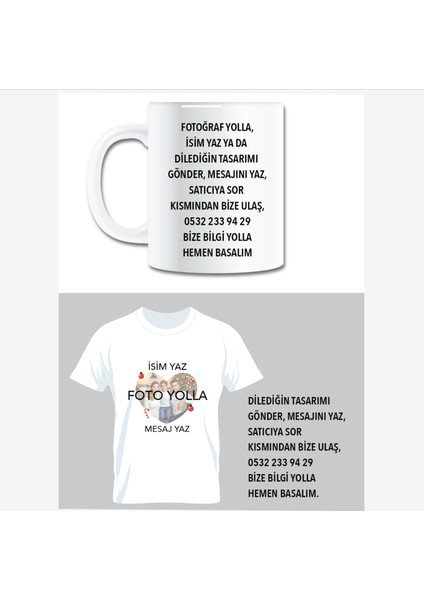 Tasarım Kişiye Özel Baskılı Kupa Bardak (Fotoğraf, Yazı, Firma Logo, Özel gün promosyonları Kendin Tasarla) fiyatları