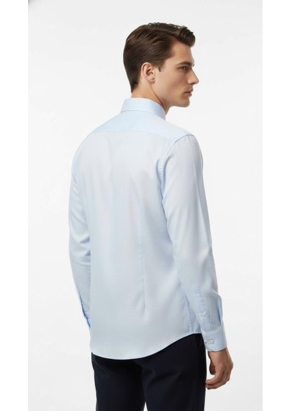 Erkek Beyaz/mavi Slim Fit Gömlek – Plus Scorpion, Ofis & Günlük Şık Kombin, Ütü Gerektirmeyen fırsatları