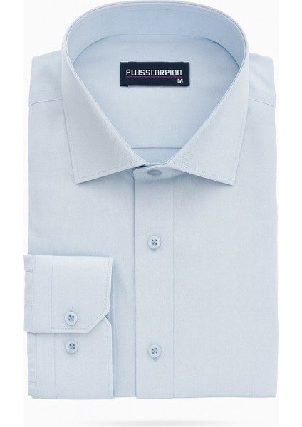 Erkek Beyaz/mavi Slim Fit Gömlek – Plus Scorpion, Ofis & Günlük Şık Kombin, Ütü Gerektirmeyen indirimleri