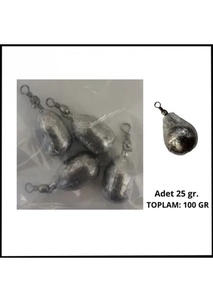 Uyguna-Yakala 25 GR-100 Gr-Fırdöndü KURŞUN-SUN.104