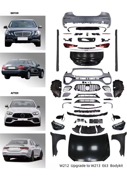 W212 E Class 2024 W213 Facelift E63 Amg Tam Dönüşüm Kiti Sıfır