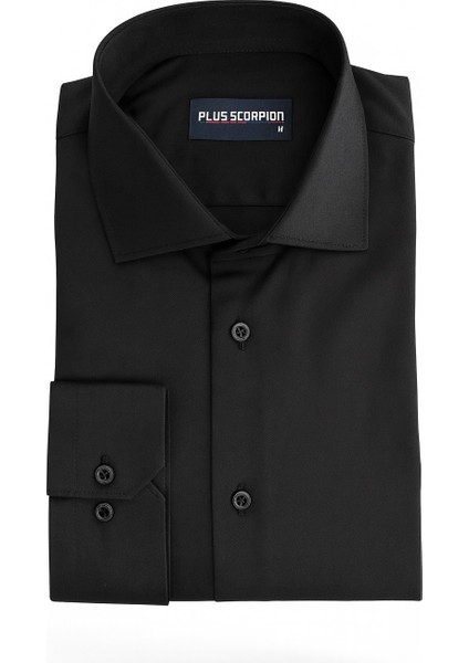 Erkek Klasik Slim Fit Gömlek – Nefes Alan Kumaş, Şık Ofis Gömleği, Beyaz/siyah indirimleri