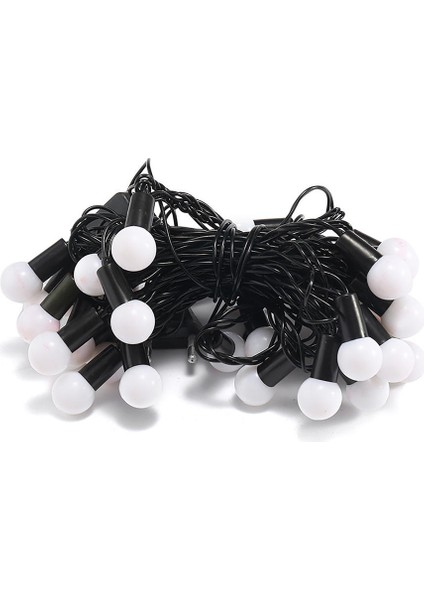 5 Metre 28 LED Rgb Mini Top Işık - Fişli, Siyah Kablo ve Çok Renkli Dekoratif LED fiyatları