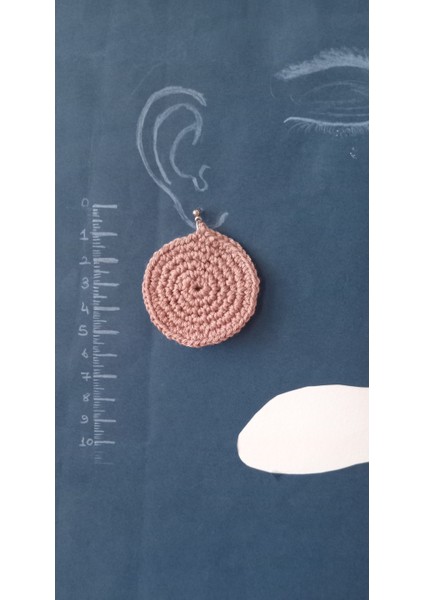 Örgü Crochet Yuvarlak Rose Renk Küpe fiyatları
