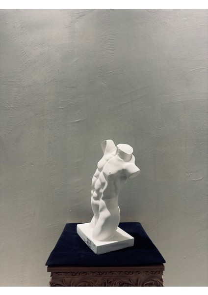 Dekoratif Antik Yunan Erkek Torso Heykeli 45×22 cm | Minimalist Klasik Büst | Boyanabilir Polyester Modern Heykel | Ev & Ofis Dekorasyonu fiyatları