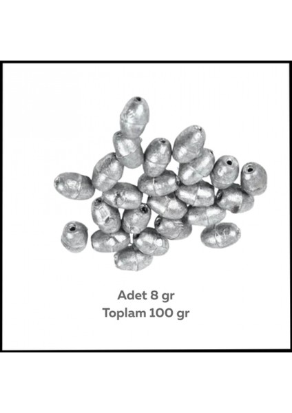 Uyguna-Yakala-8 GRAM-100 gr Paket-Kıstırma Zeytin Gezer Olta KURŞUNU-SUN.099