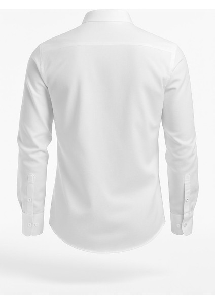 Erkek Klasik Slim Fit Gömlek – Nefes Alan Kumaş, Şık Ofis Gömleği, Beyaz/siyah modelleri