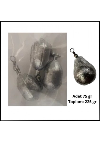 Uyguna-Yakala 75 Gr- 225 gr Fırdöndü KURŞUN-SUN.107