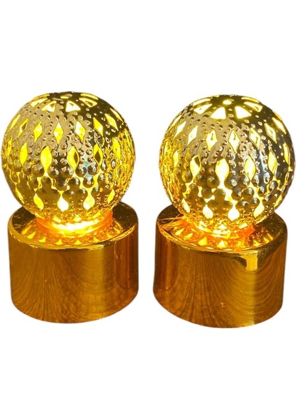 12'li Ramazan Ayaklı LED Işık - Gold Renk, Gün Işığı ve Dekoratif Ramazan Aydınlatması fiyatları