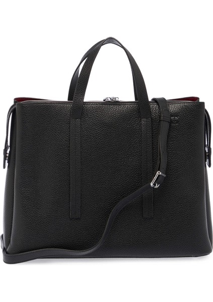 Siyah Hakiki Deri Kadın El Çantası - S25Y1BC80291-A41