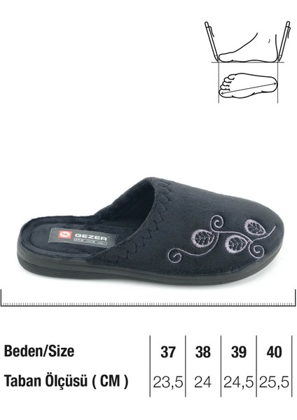 Kadın Kışlık Pu Rahat Taban Nakışlı Tasarım Ev Bahçe Terlik fiyatları