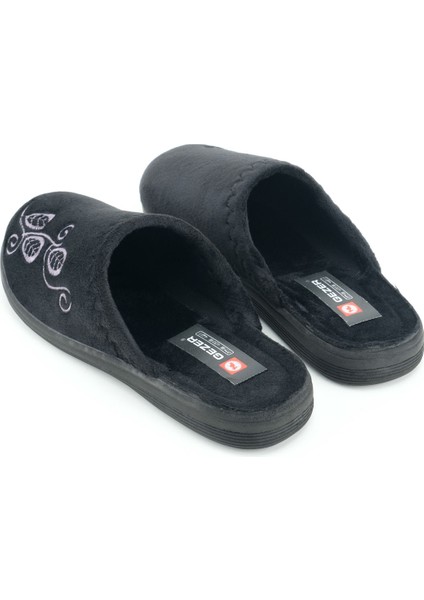 Kadın Kışlık Pu Rahat Taban Nakışlı Tasarım Ev Bahçe Terlik fırsatları