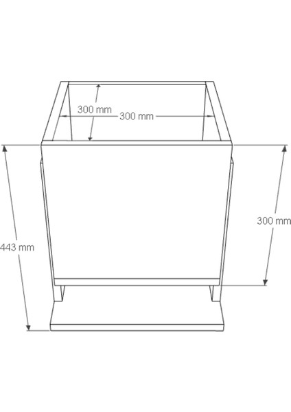 Ahşap Dekoratif Saksılık | 30 x 50 Boyutunda | %100 Mdf indirimleri
