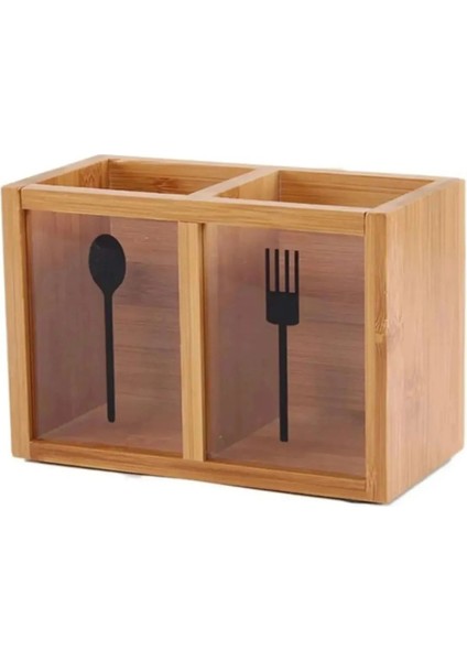 Bambu 2 Bölmeli Dekoratif Tezgah Üstü Kaşıklık fiyatları