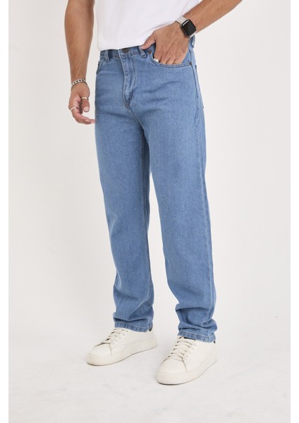 Erkek Mavi Baggy Denim Pantolon modelleri