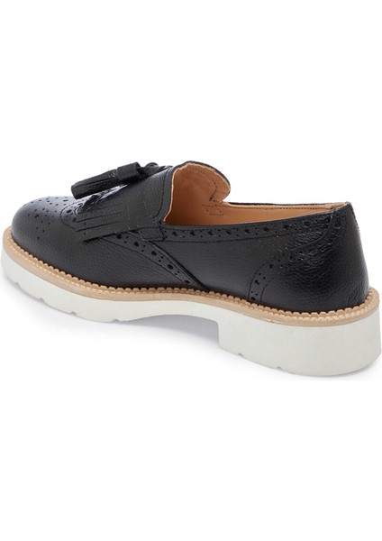 Siyah Hakiki Deri Kadın Loafer - K25I1AY68027-A23