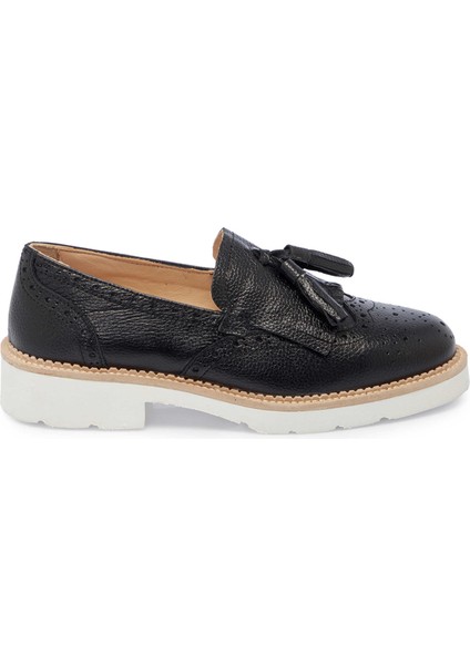 Siyah Hakiki Deri Kadın Loafer - K25I1AY68027-A23