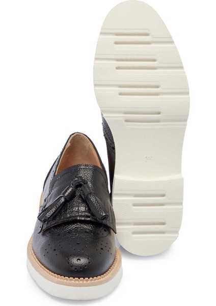 Siyah Hakiki Deri Kadın Loafer - K25I1AY68027-A23