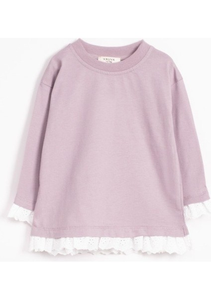 Dantel Detaylı Uzun Kollu Tişört