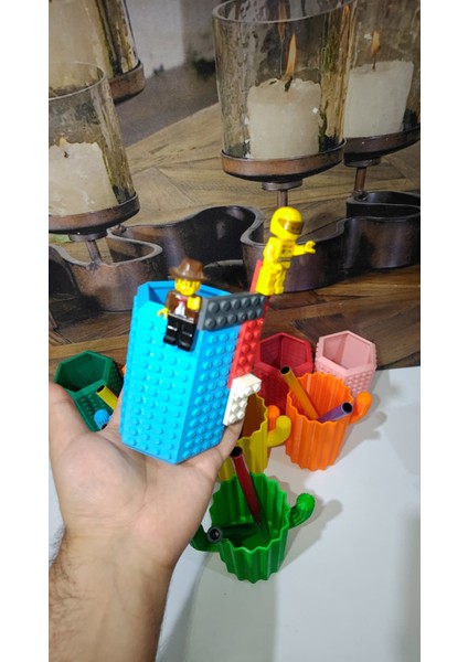 Blok Uyumlu Kalemlik | Modüler Yapı Taşlarıyla Tasarlanmış Eğlenceli Masa Üstü Organizer modelleri