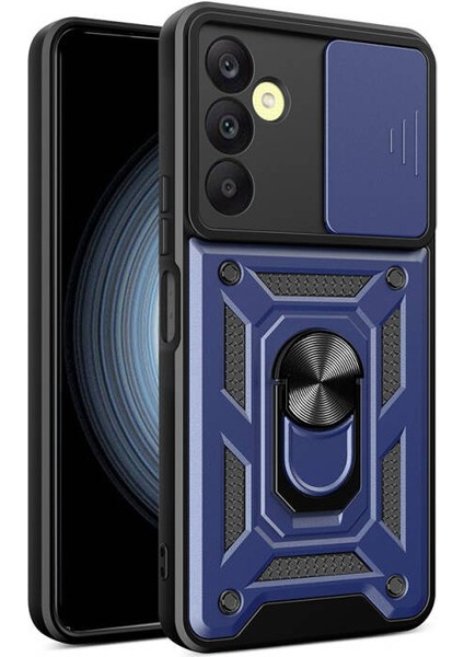 Samsung Galaxy A25 Kılıf Magnetik Standlı Kamera Korumalı Slide Sürgülü Cover Kapak