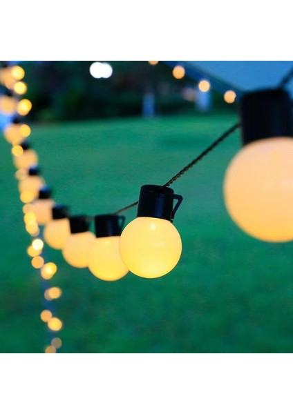 5 Metre 28 LED Mini Top Işık - Sarı Işık, Fişli, Siyah Kablo Dekoratif LED Zincir fiyatları