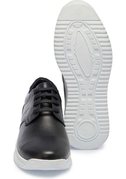 Siyah Hakiki Deri Erkek Sneaker - E25I1AY57302-A23
