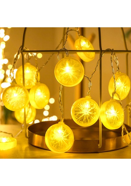 2 Metre 10 LED Limon Işık - Pilli, 2 Kademeli ve Dekoratif Yaz Temalı LED Zincir fiyatları