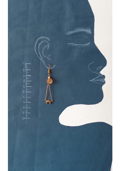 Akik Taşlı Sallantılı Küpe