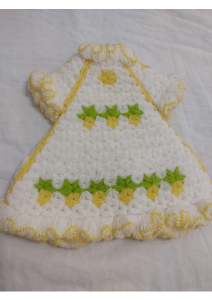 El Örgüsü Iki Katlı Beyaz-Sarı Banyo Lifi, Çeyizlik fiyatları