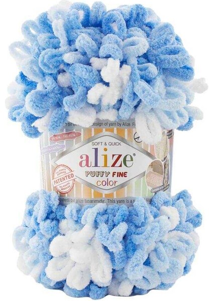 Puffy Fine Color 6371 Mavi Beyaz (Ürün 1 Adet)