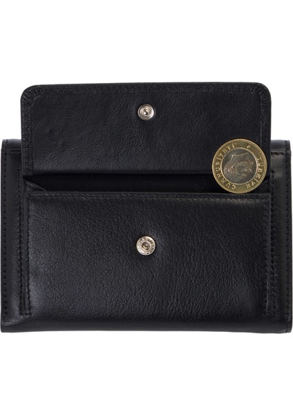 Siyah Hakiki Deri Kadın Cüzdan - S1CB00005730-A55
