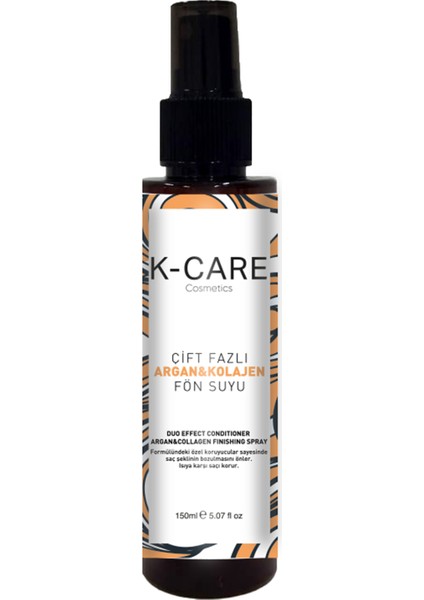 K K-Care Cosmetics Argan & Collagen Kolay Tarama Saç Bakım Spreyi 150 ml
