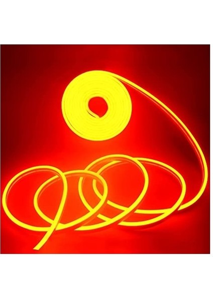 12V Neon Hortum LED 5 Metre Turuncu Işık