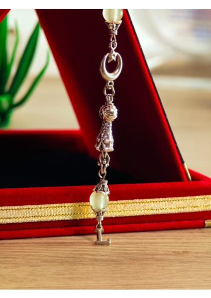 Kedi Gözü Kişiye Özel Harfli Hediyelik Tesbih Gece Karanlıkta Parlar 8 mm Küre Tesbih indirimleri