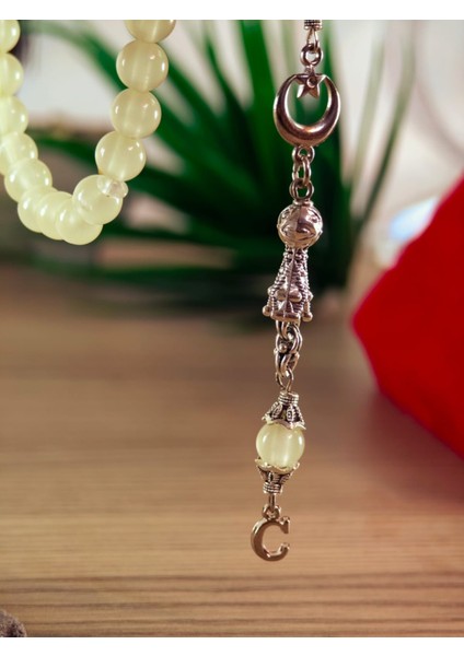 Kedi Gözü Kişiye Özel Harfli Hediyelik Tesbih Gece Karanlıkta Parlar 8 mm Küre Tesbih fiyatları