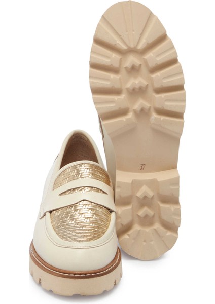 Bej Hakiki Deri Kadın Makosen - K25I1AY68101-A25