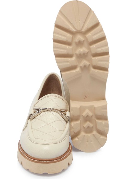 Bej Hakiki Deri Kadın Makosen - K25I1AY68100-B19